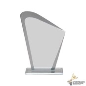 Leuke glazen award met zilveren accent