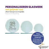 Mooie award van glas