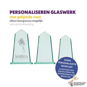 Stoere trofee van glas in 3 maten - Beverly - 83963.92