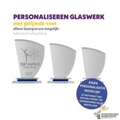 Uniek design glazen trofee