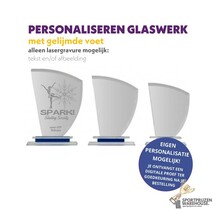 Uniek design glazen trofee