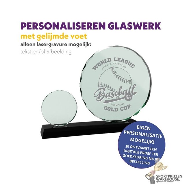 Unieke glazen award