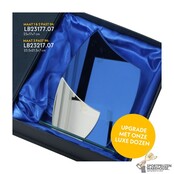 Blauwe trofee van glas