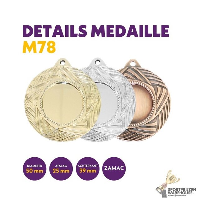 Stoere medaille in 3 kleuren