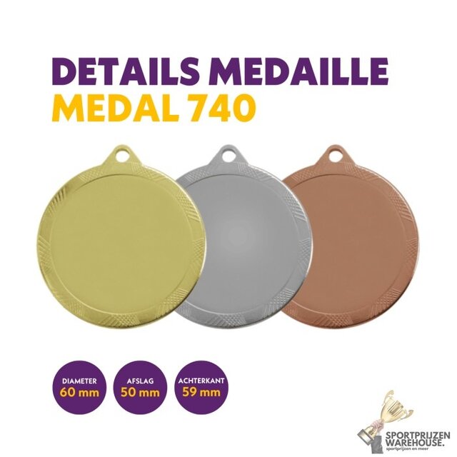 Grote medaille in 3 kleuren