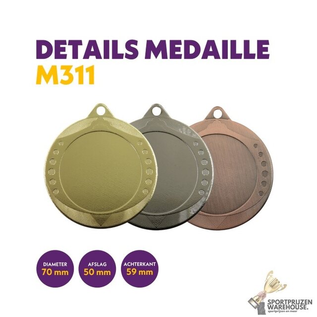 Luxe medaille in 3 kleuren