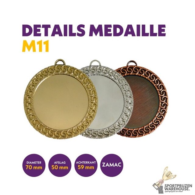 Medaille in 3 kleuren