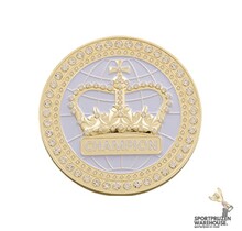 Boksriem - Inleg Kampioenskroon wit - B005