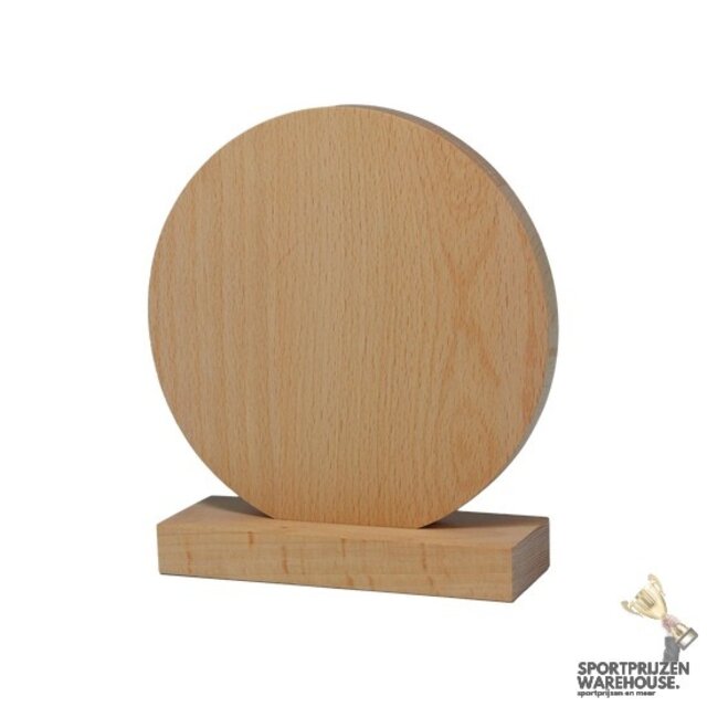 Ronde houten trofee - Beukenhout - H381