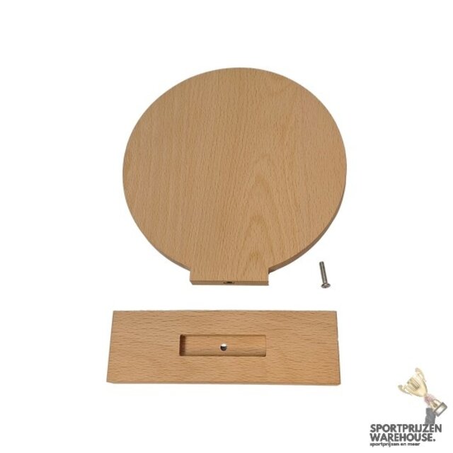 Ronde houten trofee - Beukenhout - H381