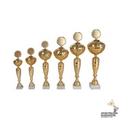 Gouden bokaal met wit marmer - AK5082