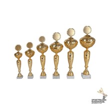 Gouden bokaal met wit marmer - AK5082