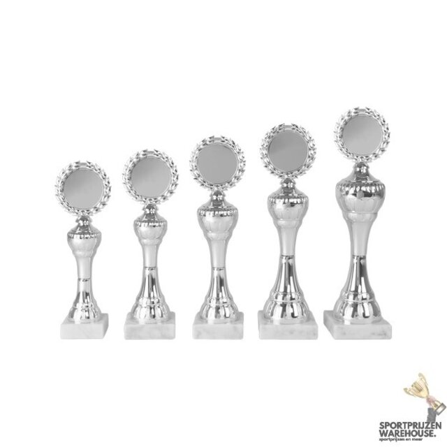 Zilveren sportprijs in 5 hoogtes - AS3075