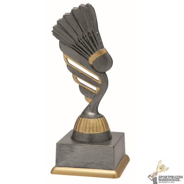 Badminton trofee - In het Goud of Antieklook