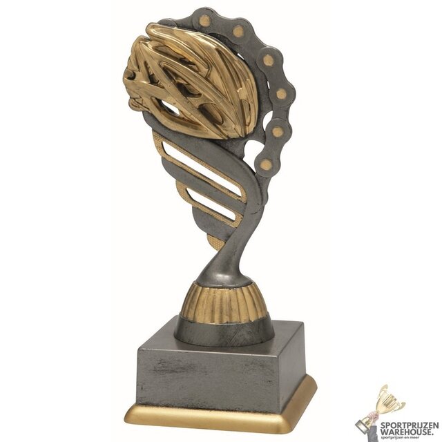 Wielren / fiets trofee - In het Goud of Antieklook