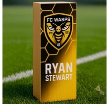 Houten trofee met graveeropties - H301