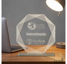 Luxe glazen award - met graveeropties - W101