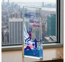 Glazen trofee luxe - met graveer mogelijkheden - W371