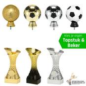 Voetbal trofee met leuke opties