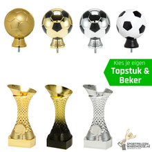 Voetbal trofee met leuke opties