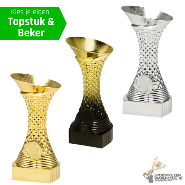 Voetbal trofee met leuke opties