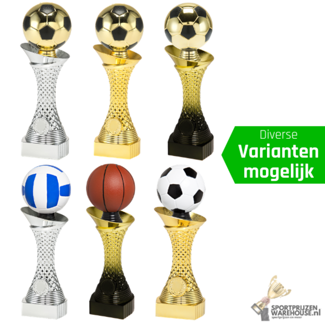 Voetbal trofee met leuke opties