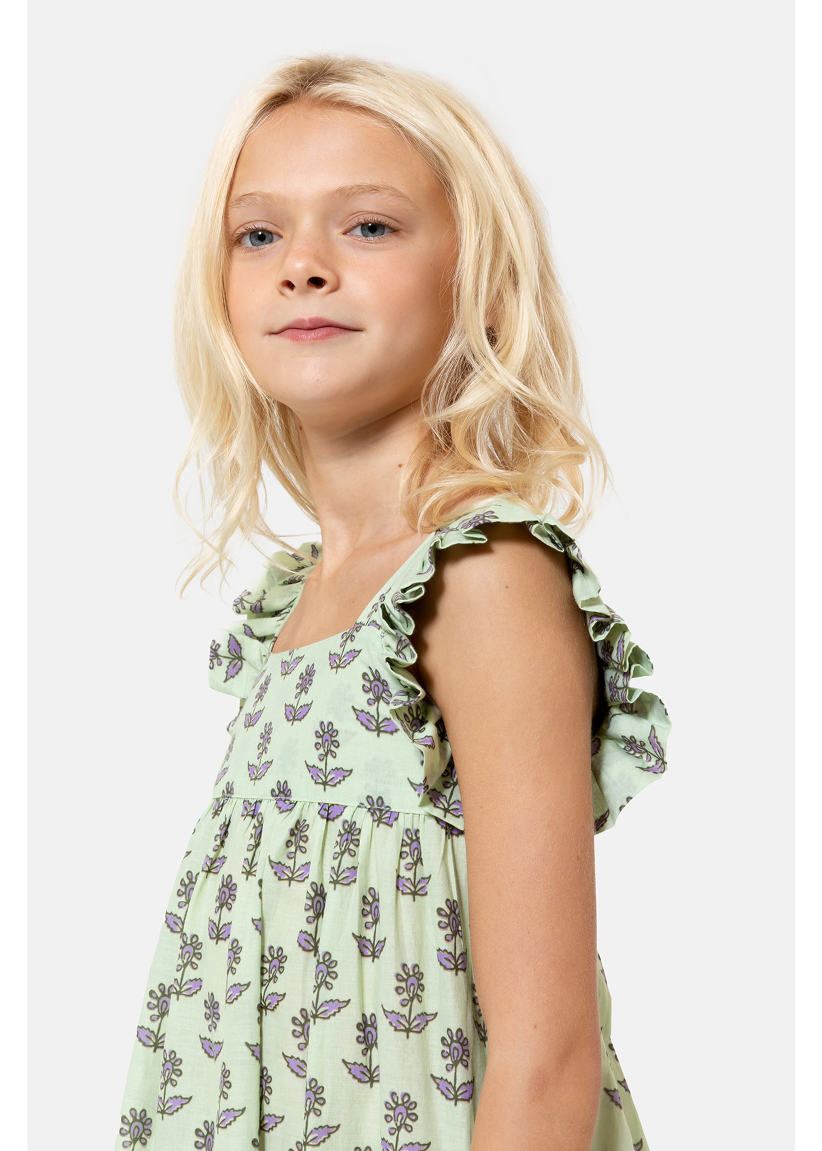 Simple Kids Simple Kids Dress Pryor Flower Green