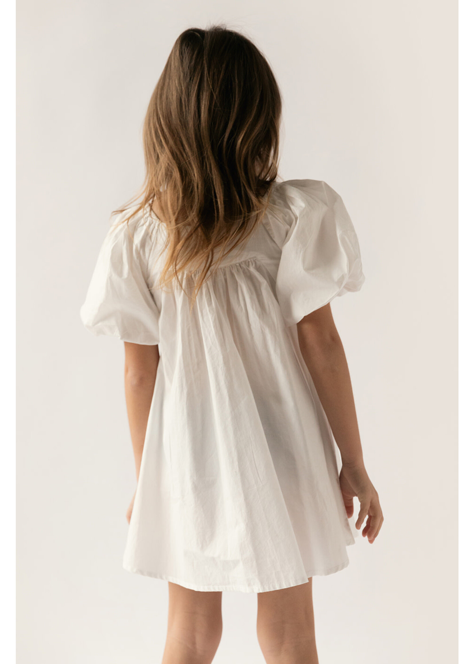 Simple Kids Simple Kids Dress Gula White