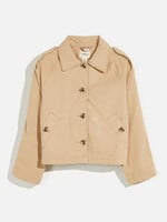 VICHY SHORT PADDED JACKET - LIGHT RUST/LIGHT CREAM – tinynation