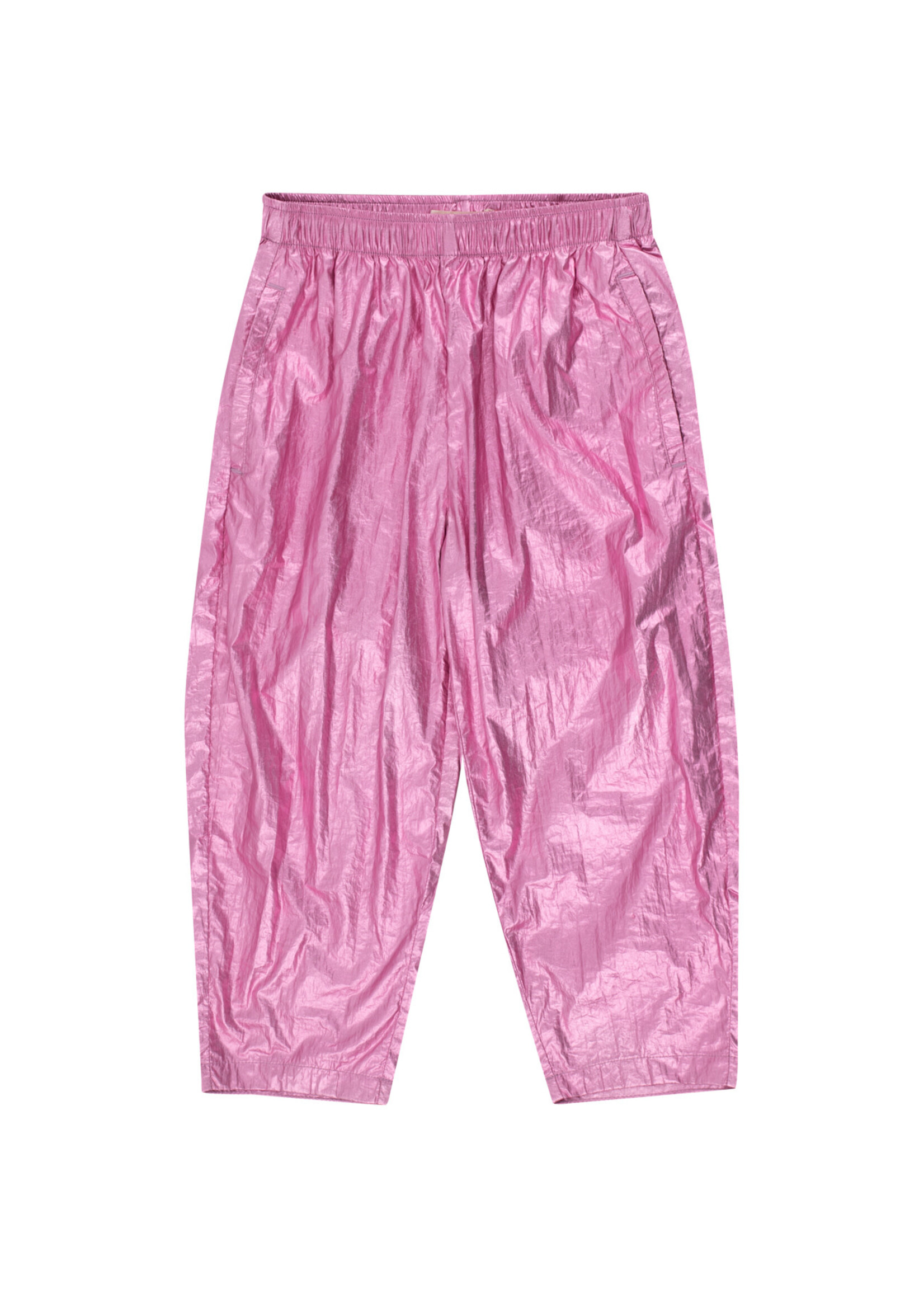 TinyCottons TinyCottons Shiny Barrel Pants Metallic Pink