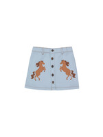 TinyCottons TinyCottons Skirt Horses Blue Grey