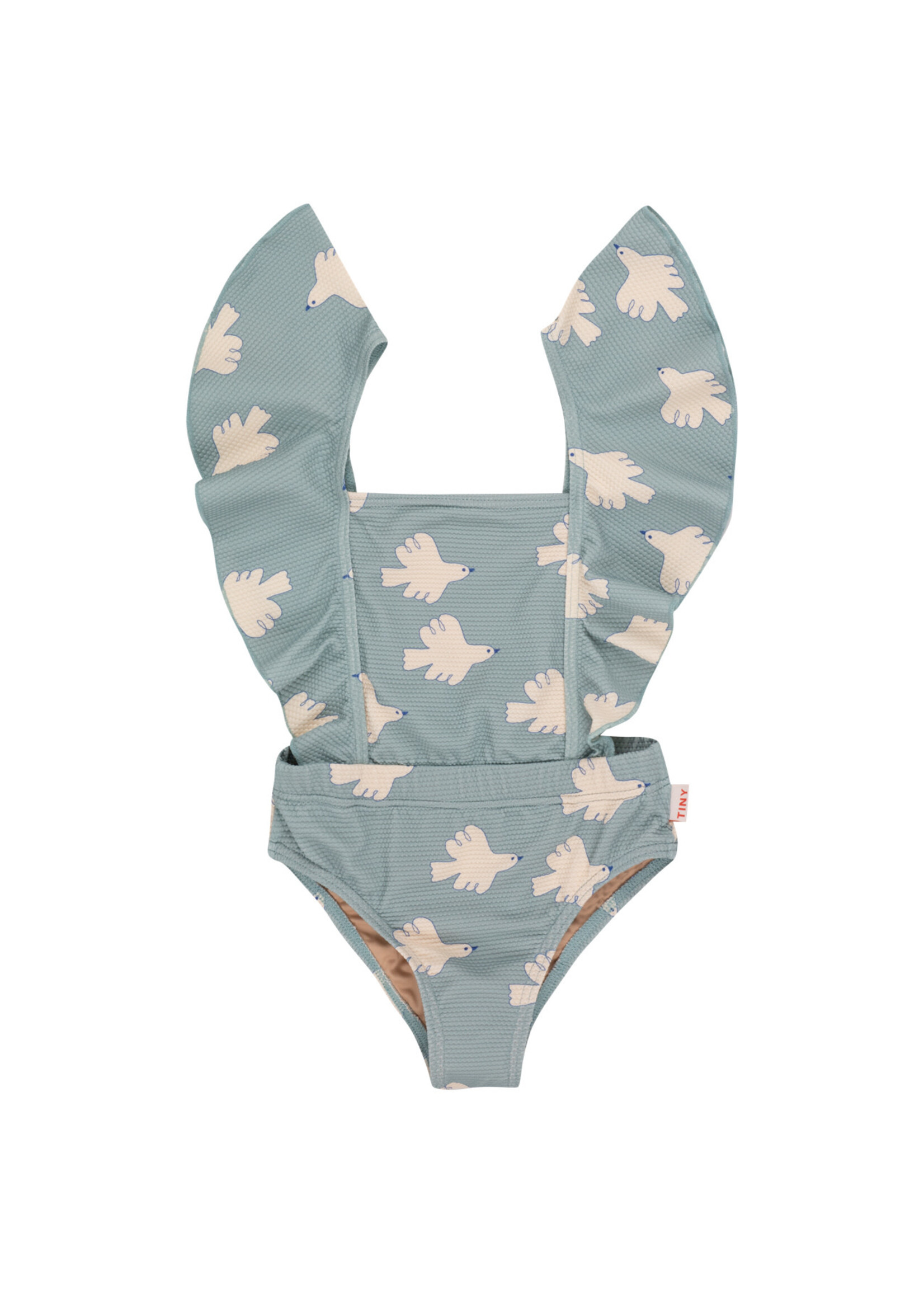 TinyCottons TinyCottons Swimsuit Doves Warm Grey