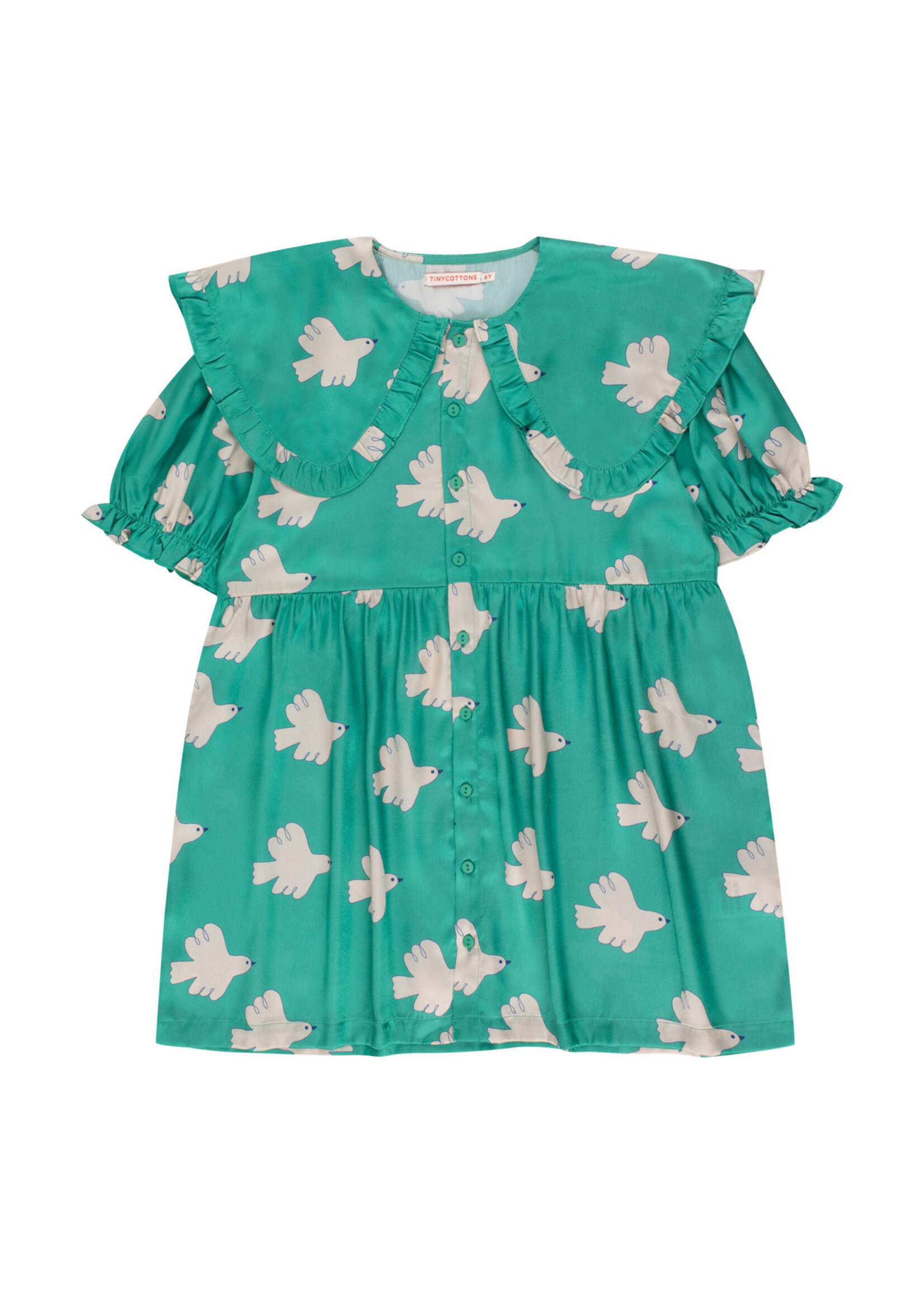 TinyCottons TinyCottons Dress Doves Emerald