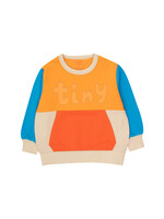 TinyCottons TinyCottons Sweater Color Block Orange/Vanilla