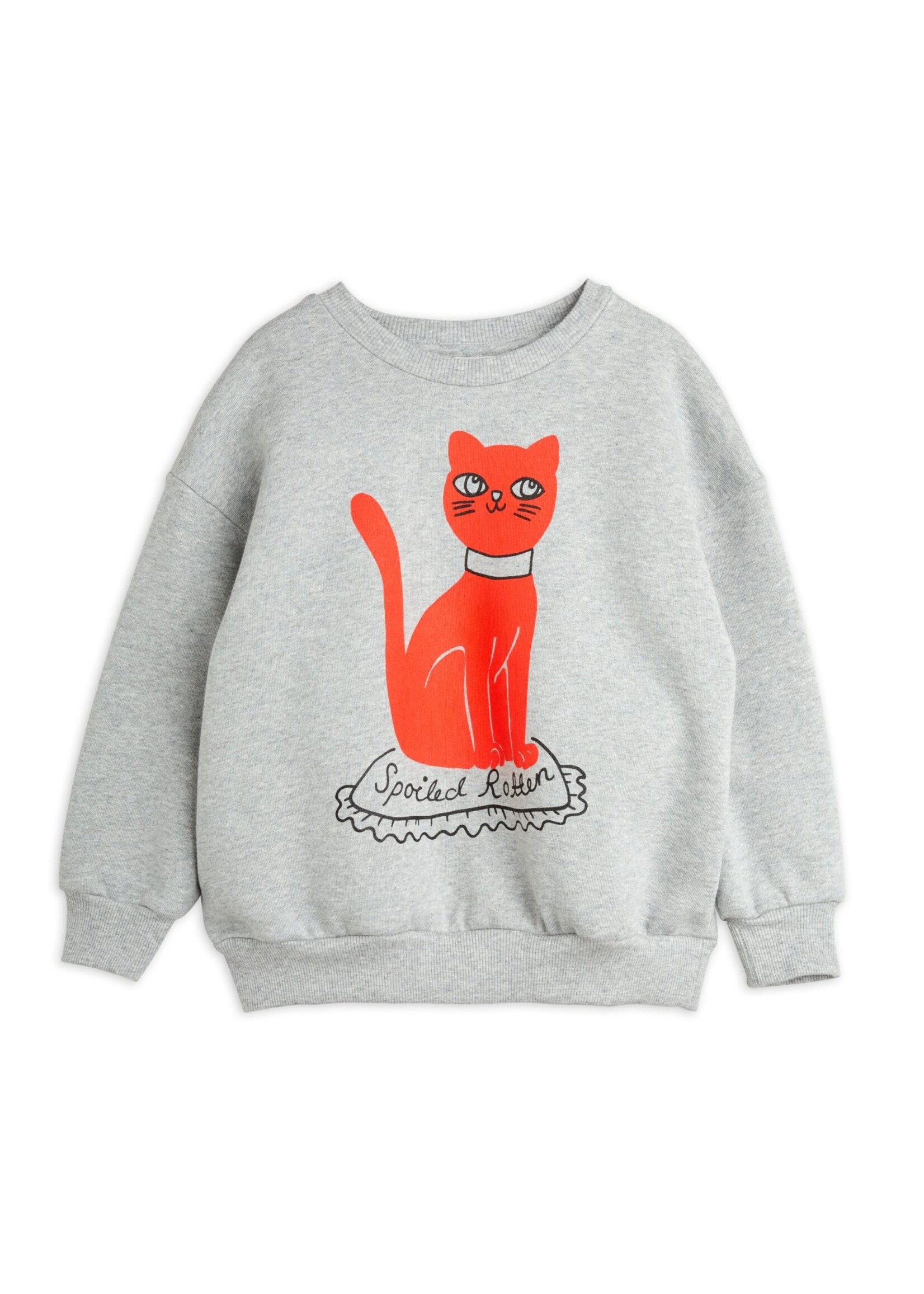 Mini Rodini Mini Rodini Sweater Cat Heather Grey