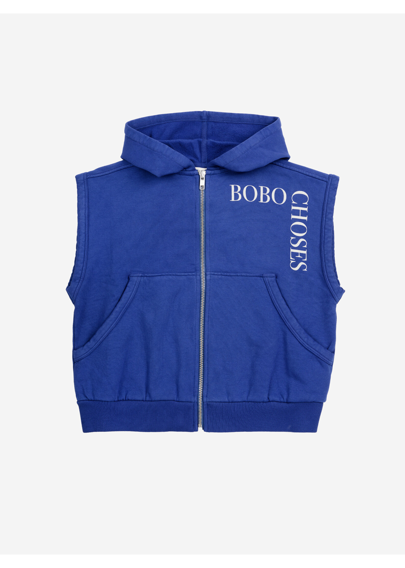 Bobo Choses Bobo Choses Sleeveless Zipped Hoodie Blue