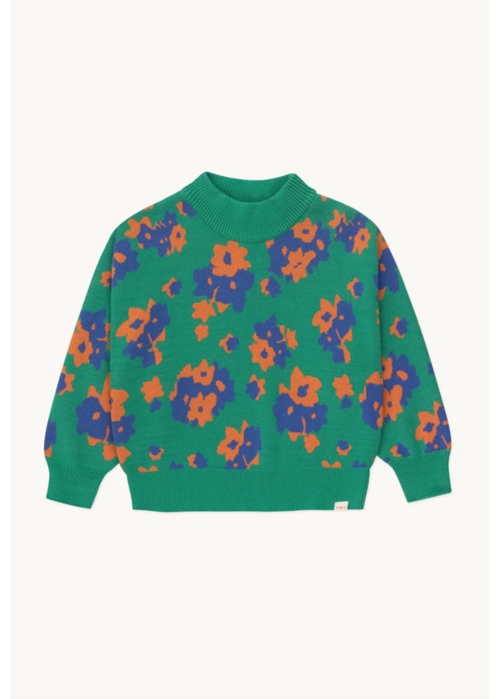 TinyCottons TinyCottons Pullover Flowers Emerald
