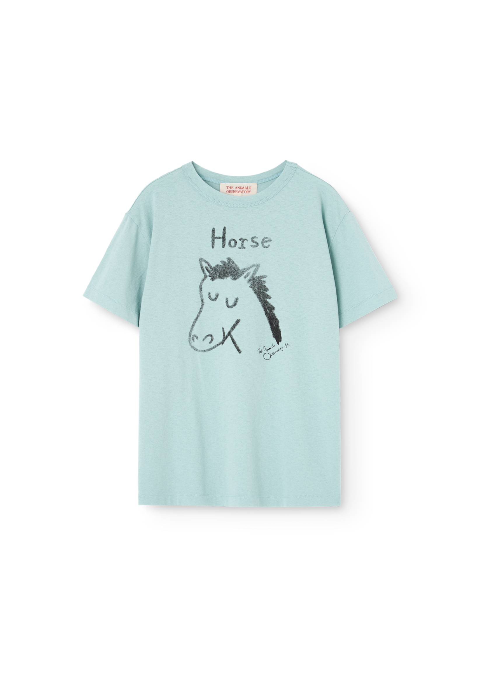The Animals Observatory TAO T-Shirt Big Rooster Horse Light Blue