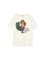 The Animals Observatory TAO T-Shirt Big Rooster Chicken Off White