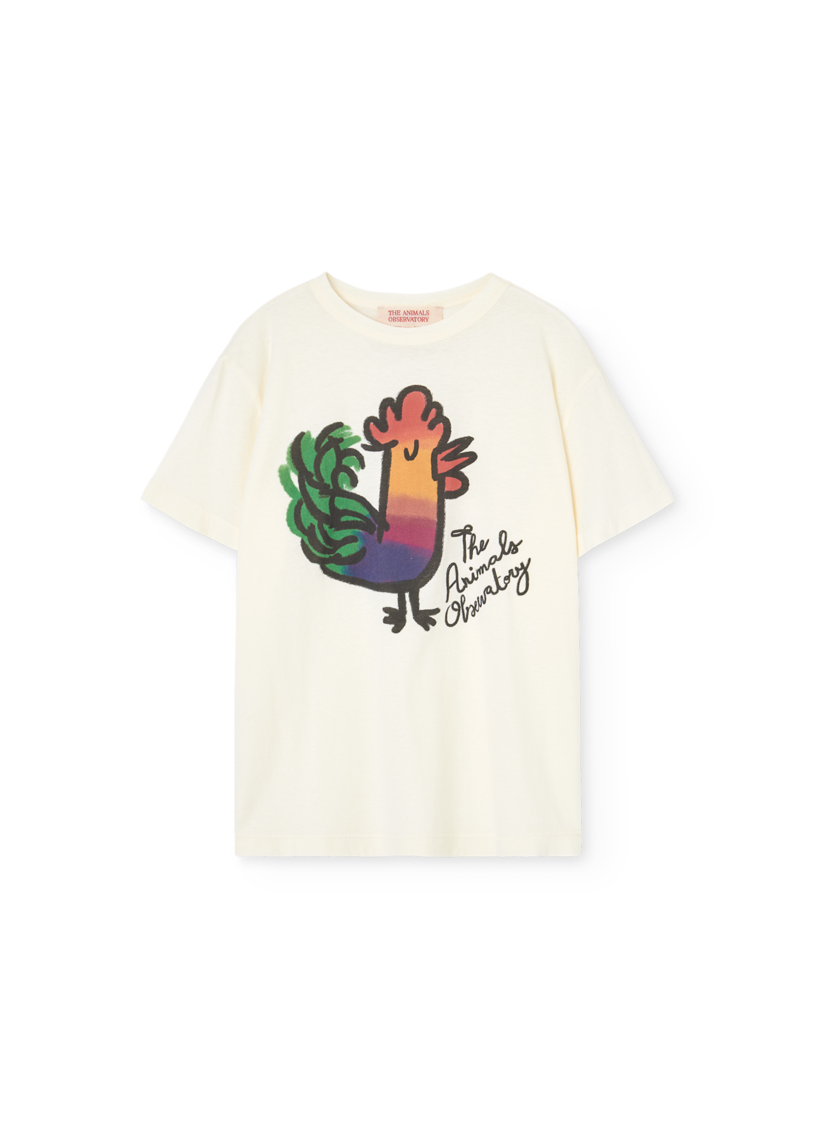 The Animals Observatory TAO T-Shirt Big Rooster Chicken Off White