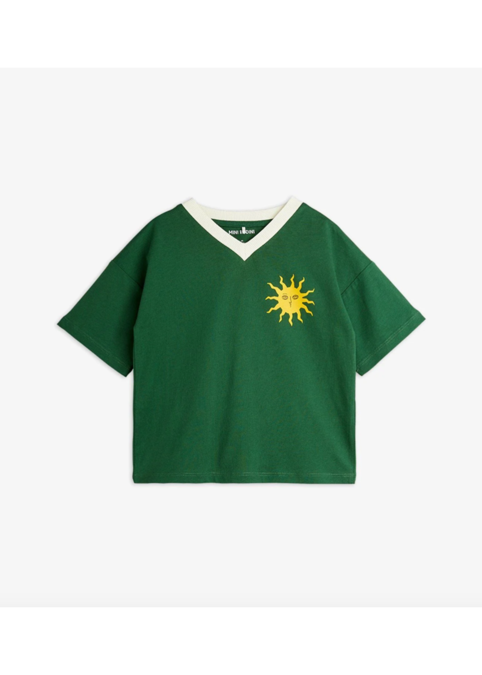 Mini Rodini Mini Rodini T-S Hirt V-Neck Sun Green