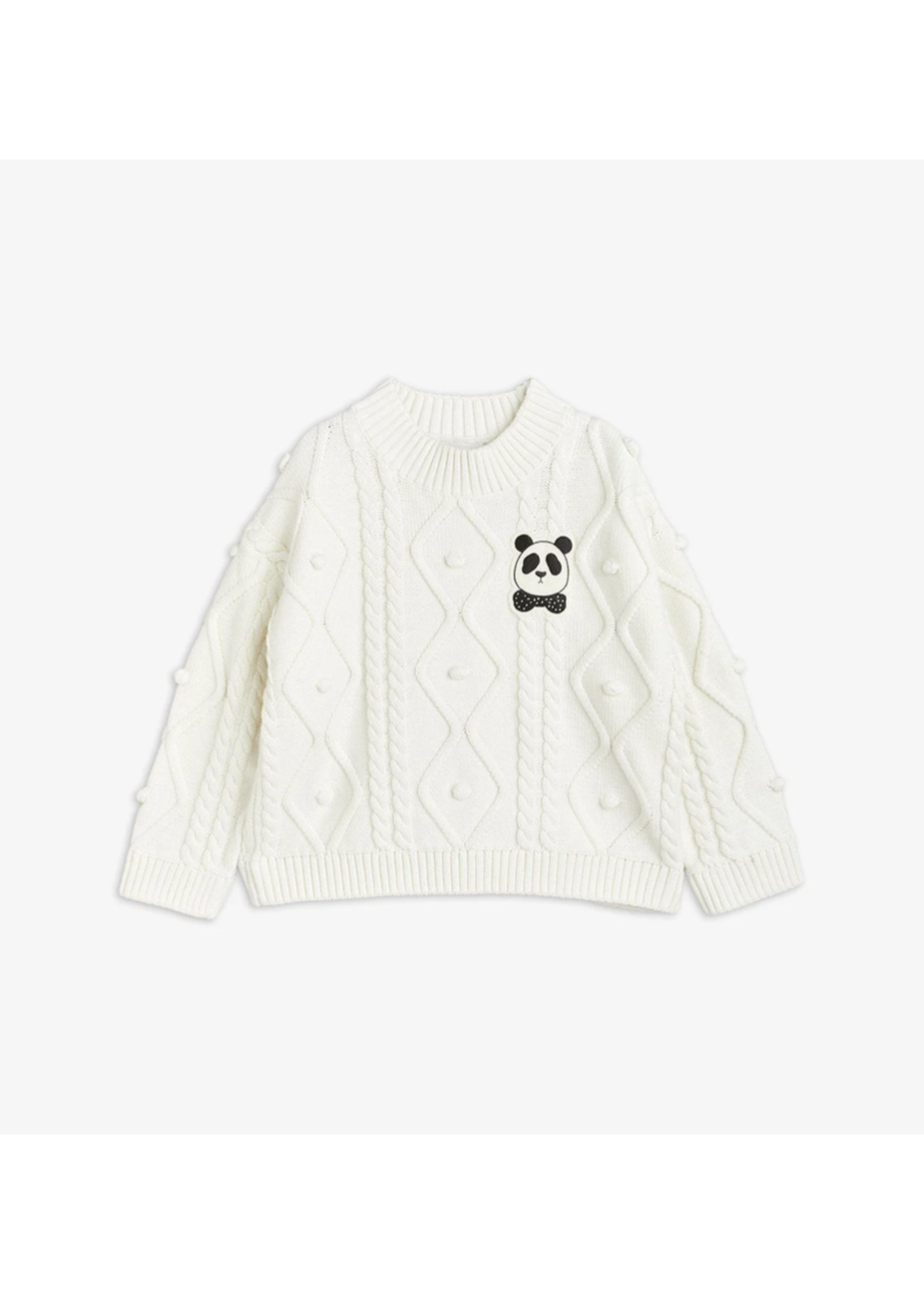 Mini Rodini Mini Rodini Knitted Cable Sweater Panda
