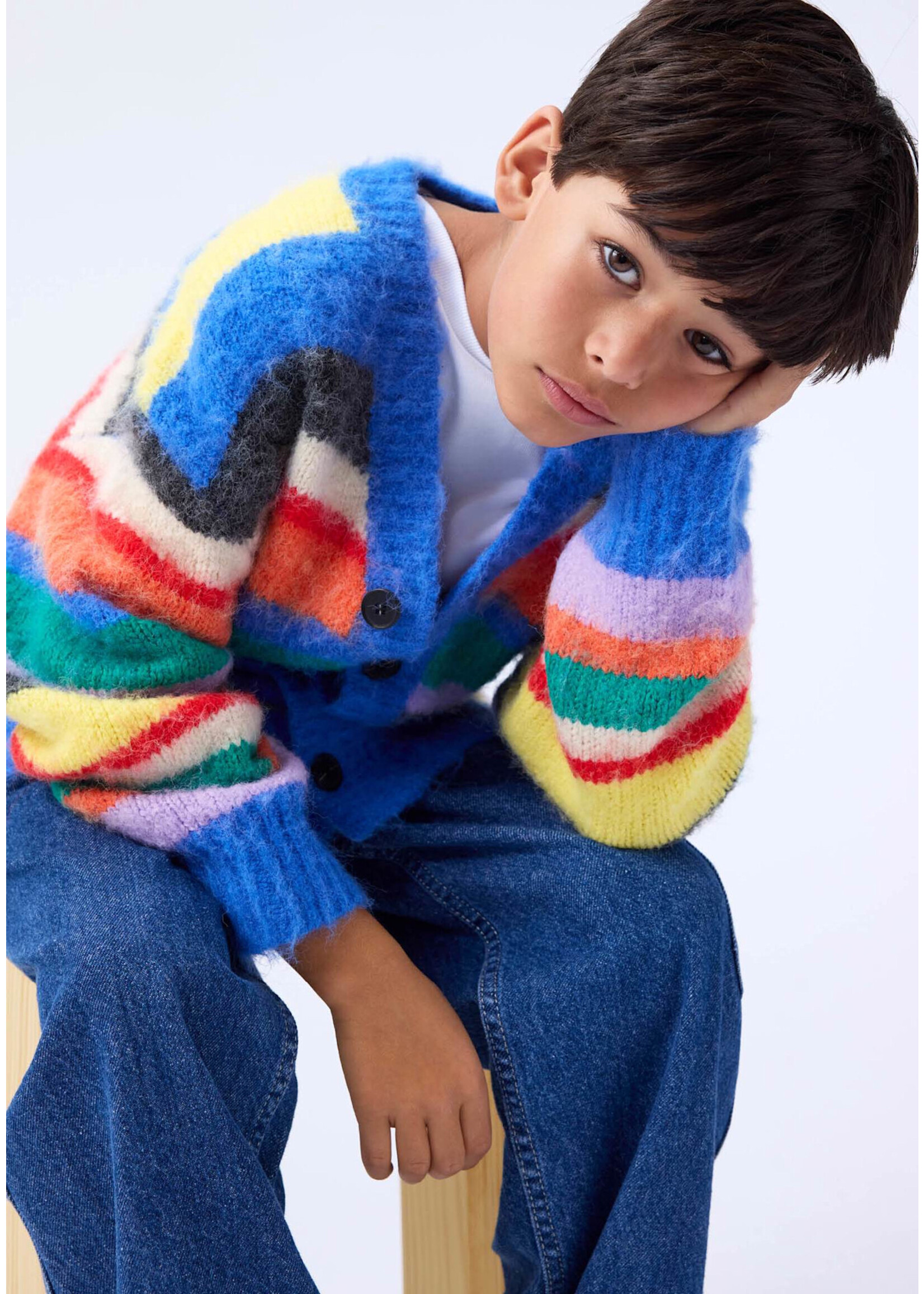 MOLO Molo Cardigan Brutus Fuzzy Stripe
