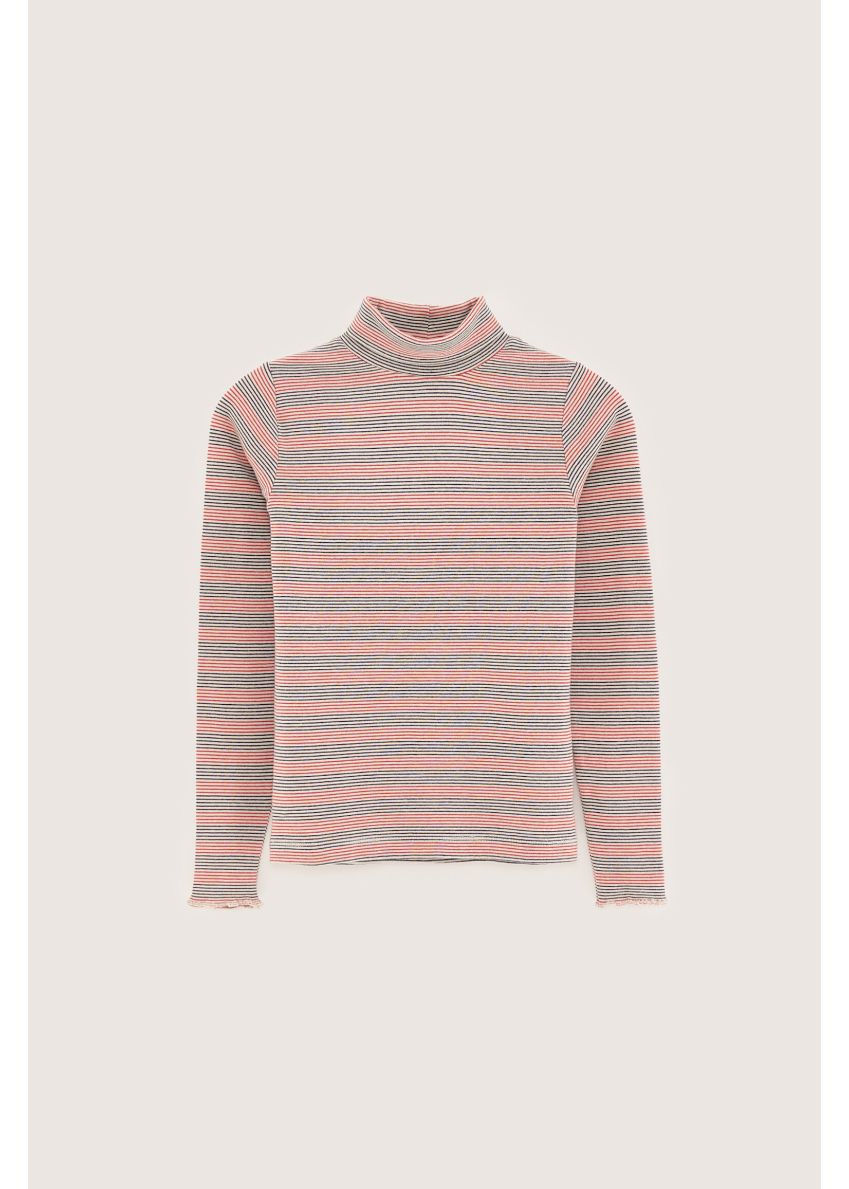Bellerose Morley Turtleneck Selfie STripe Red