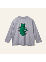 Wynken Wynken T-Shirt Kukka Cat  Grey Melange