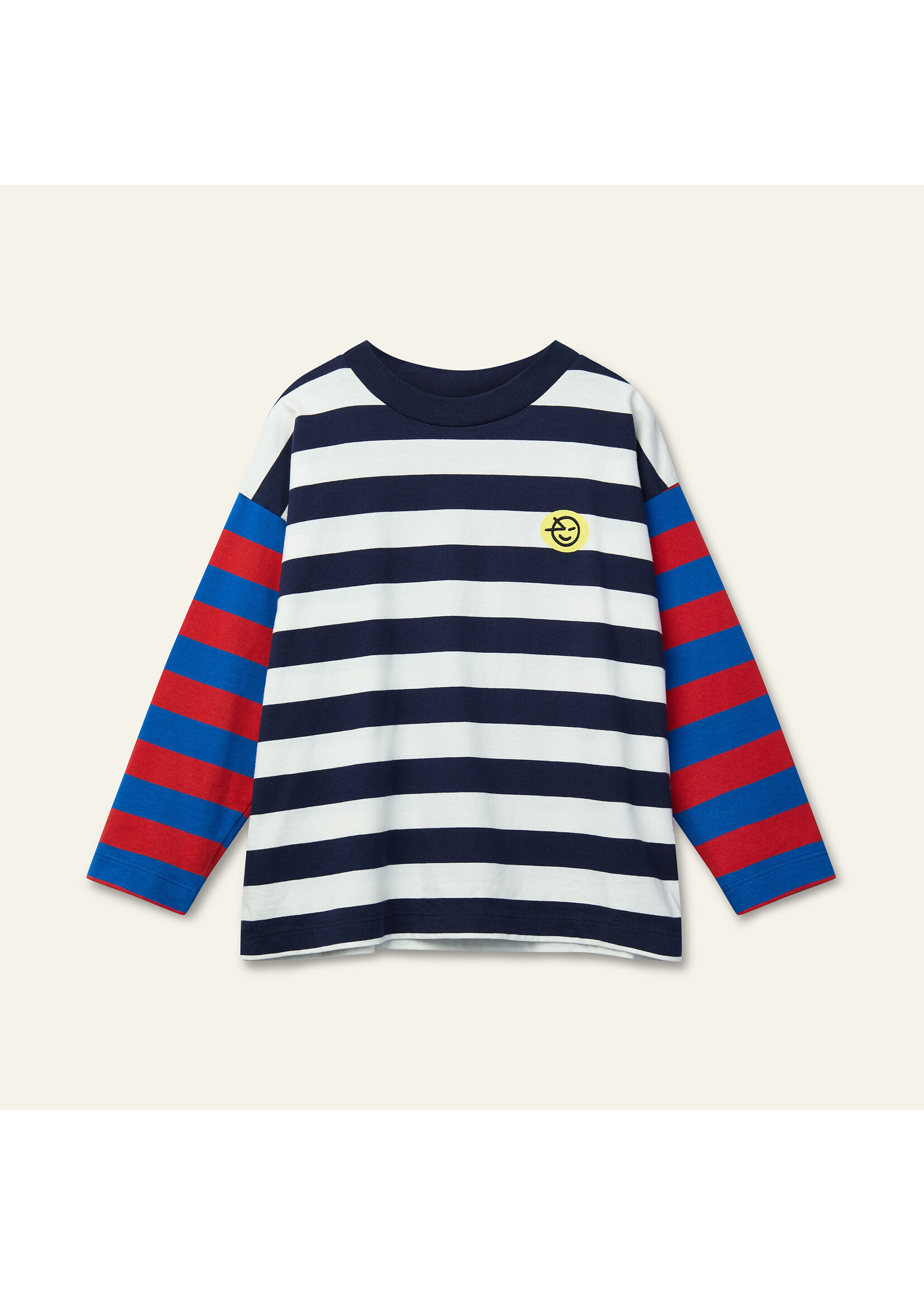 Wynken Wynken Long Sleeve Stripe Navy/Ecru