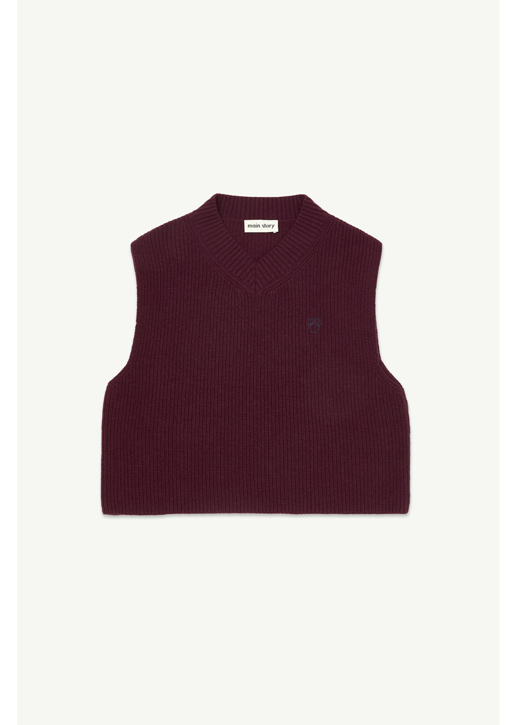 Main Story Main Story Knitted Vest Burgundy