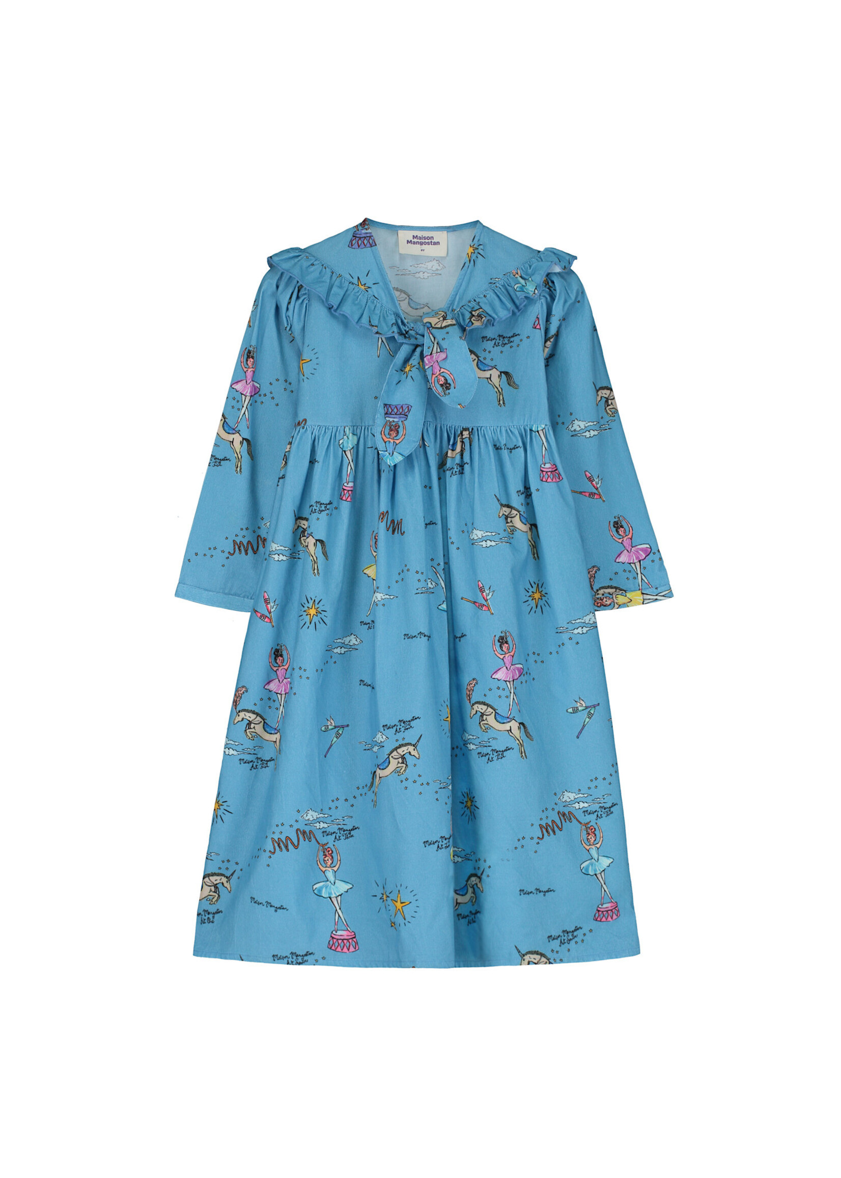 Maison Mangostan Maison Mangostan Long Dress Ballerina Blue