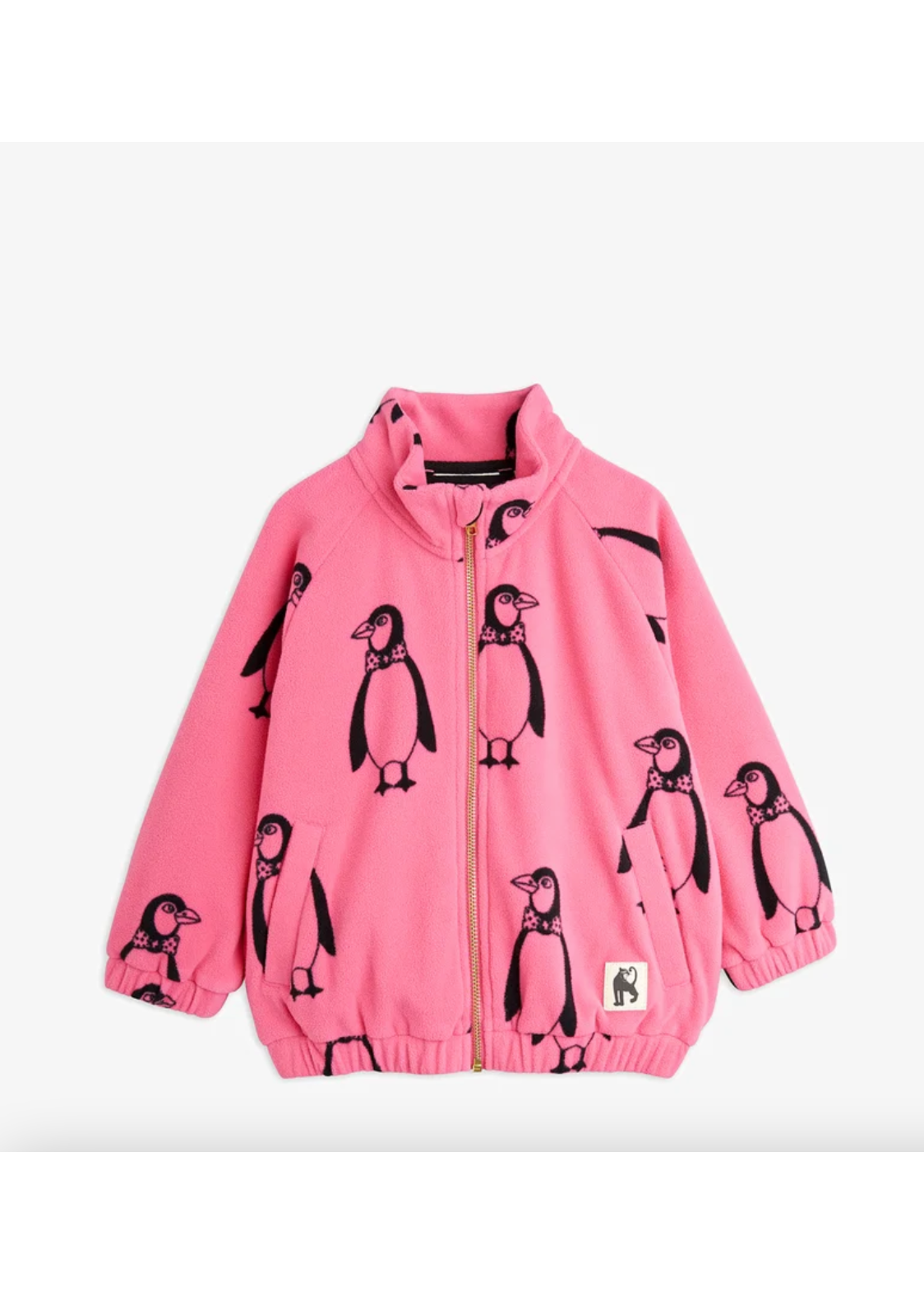 Mini Rodini Mini Rodini Fleece Jacket Penguin Pink