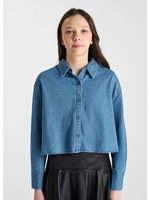 LTDC LTDC Crystal STudded Shirt Albertagi Blue